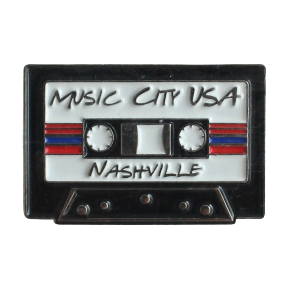 Music City Nashville Cassette Enamel Pin