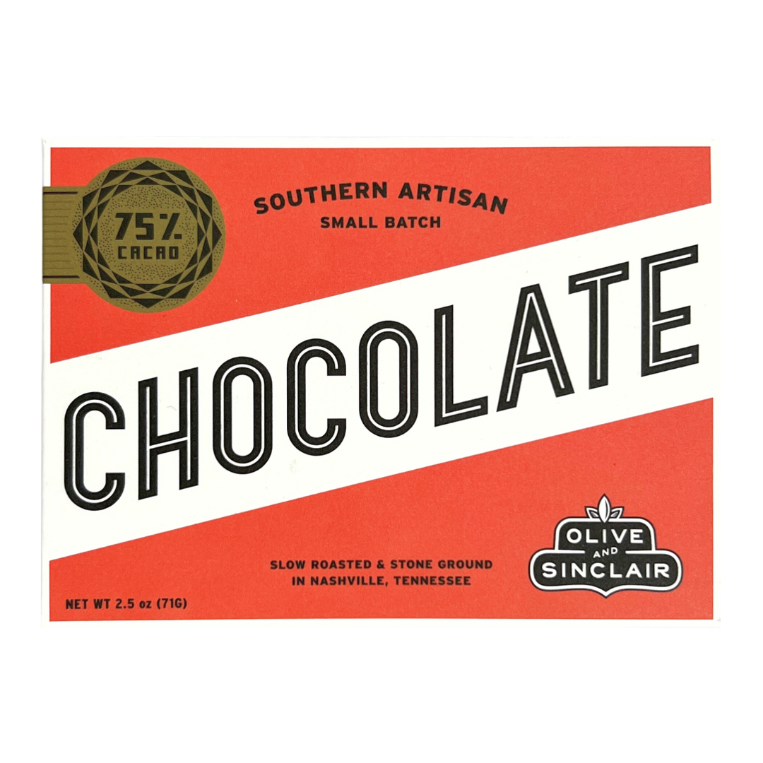 Olive & Sinclair 75% Cacao Chocolate Bar - Made in TN Olive & Sinclair 75% Cacao Chocolate Bar - Made in TN