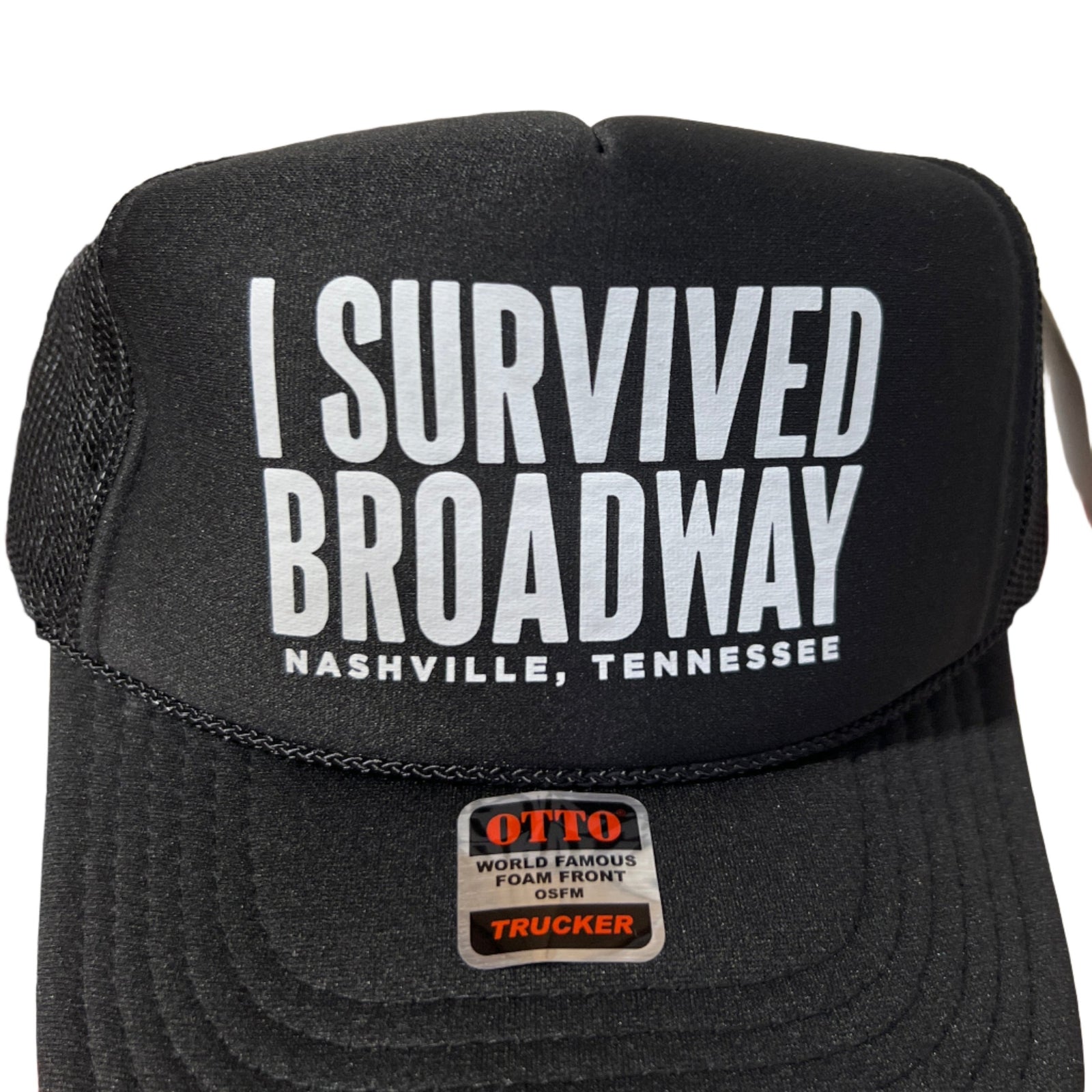 I Survived Broadway Black Trucker Hat