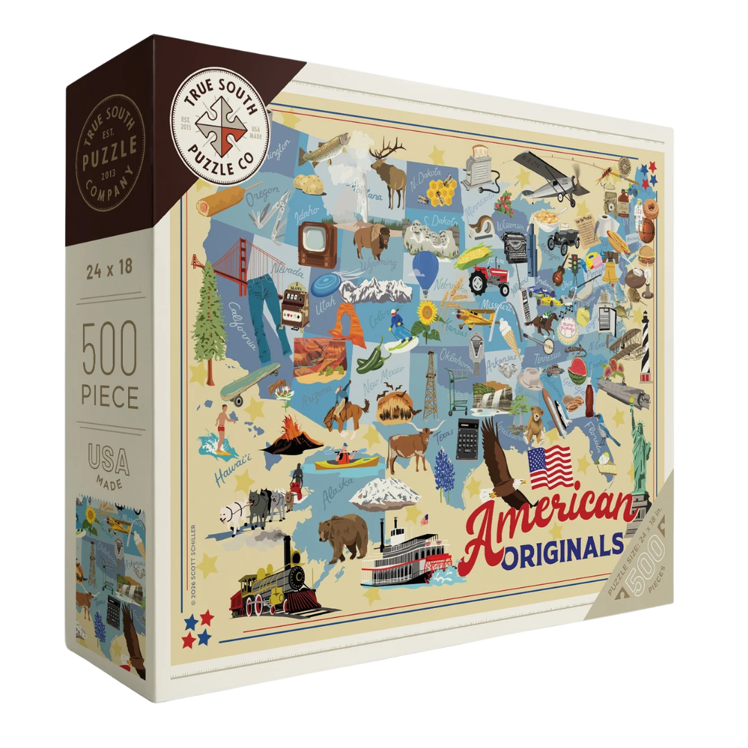 500 piece puzzle of USA originals. 