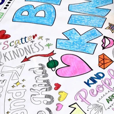 Kids coloring table cover. Perfect for the little ones in your life who can't seem to put the markers down. From a Tennessee based company.