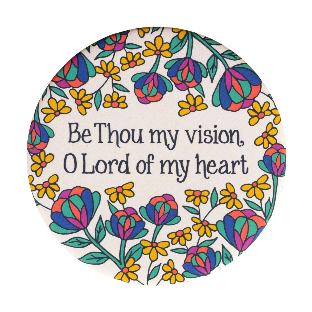 3 in round "Be Thou My Vision" Hymn Refrigerator Magnet 