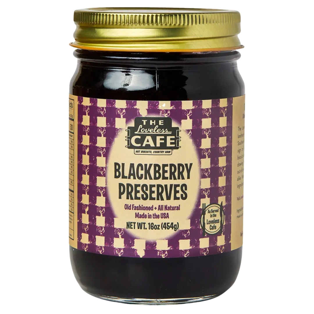 16 oz glass jar of blackberry preserves
