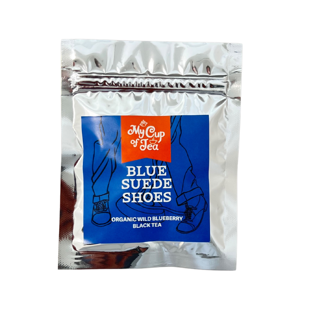 Blueberry Black tea, single serve tea bag.