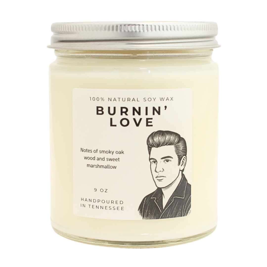 9 oz 100% soy wax Elvis Inspired Candle