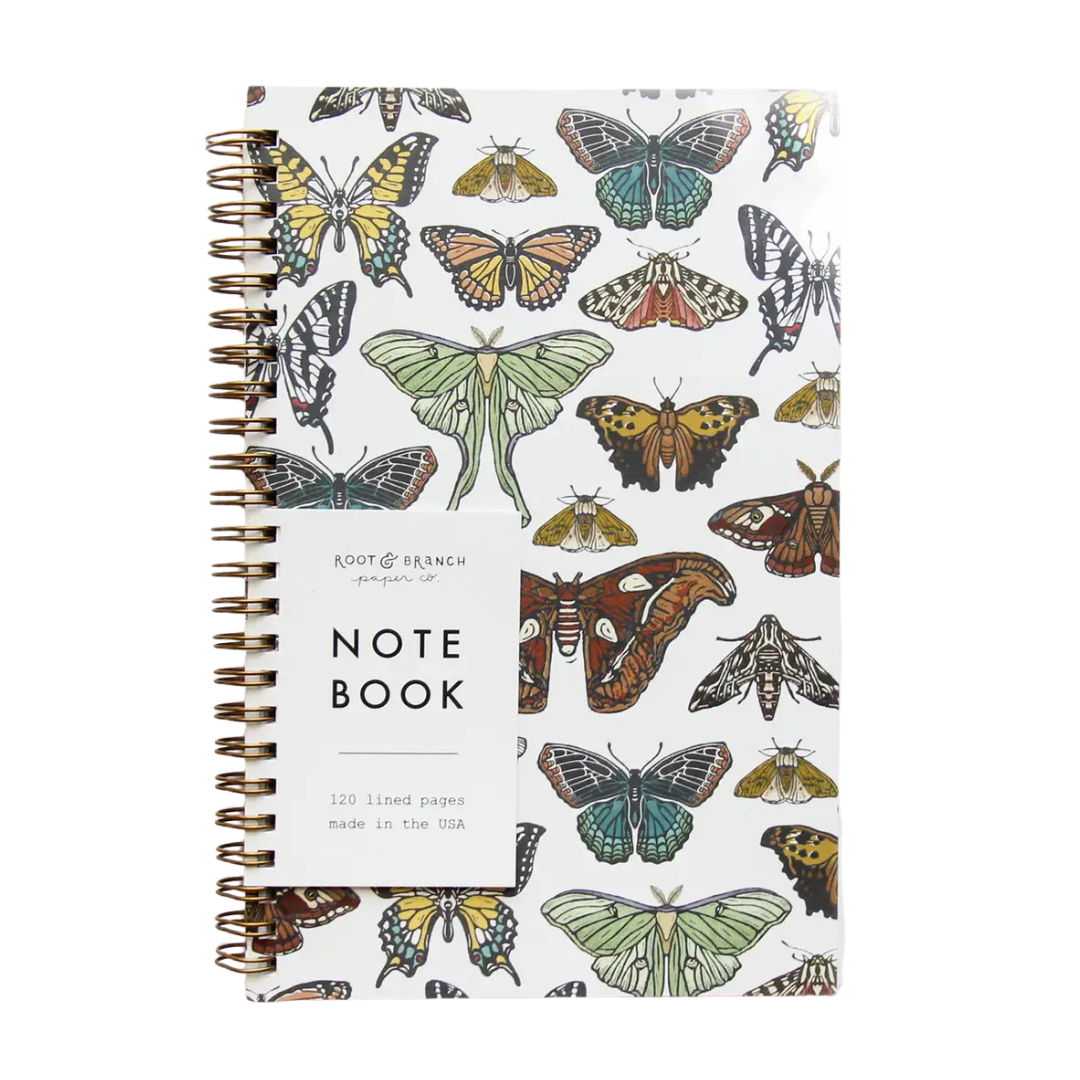 Butterfly and Moth Spiral Bound Notebook
