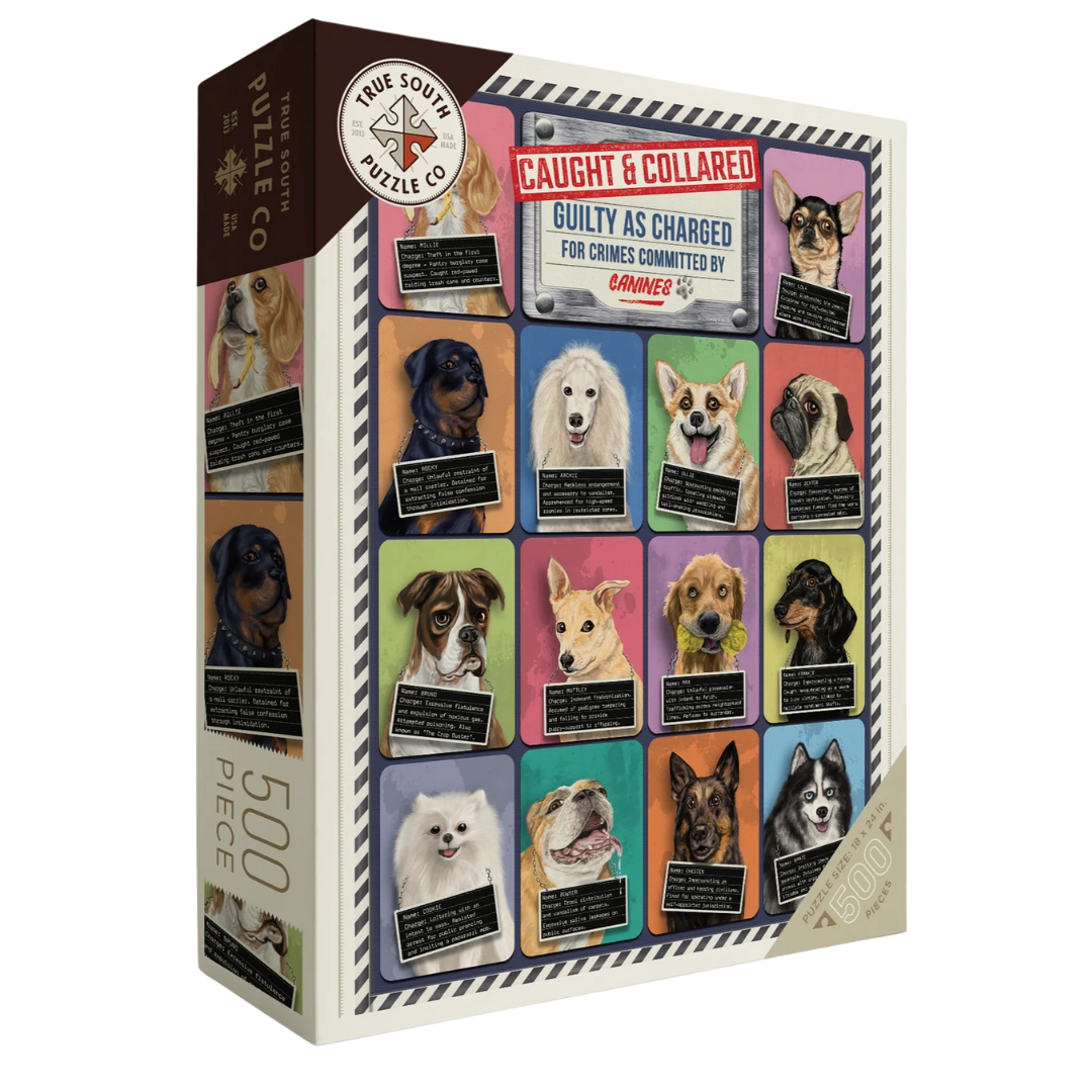 500 piece puzzle dog mugshots
