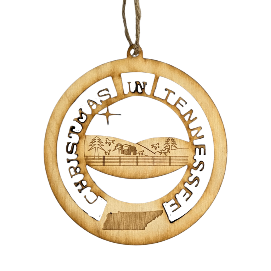 Christmas in Tennessee Wood Ornament