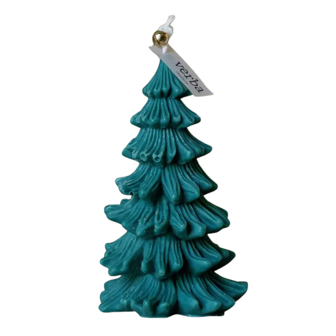 Green Christmas Tree Shaped Candle