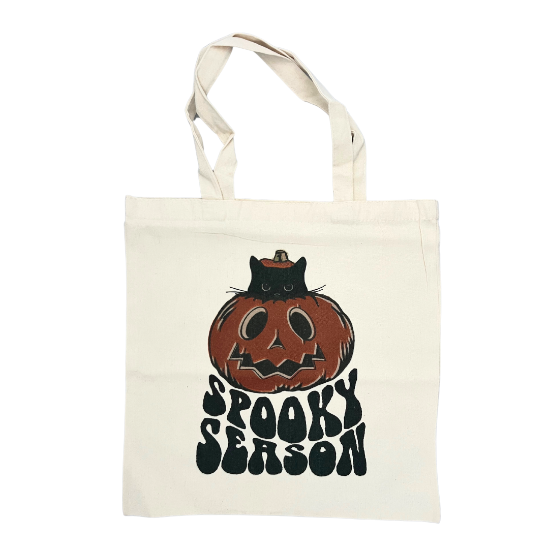 Spooky Halloween Kitty Tote