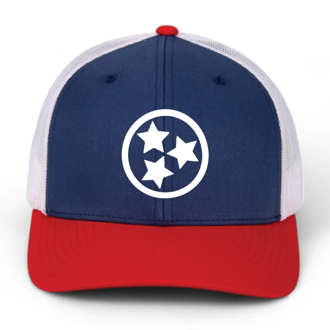 Silicone Tristar Trucker Hat