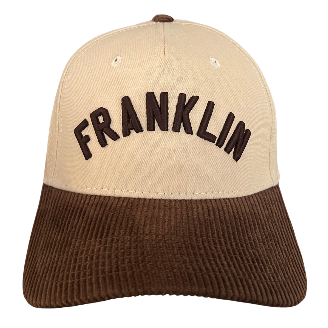 Cream and Brown Franklin Hat
