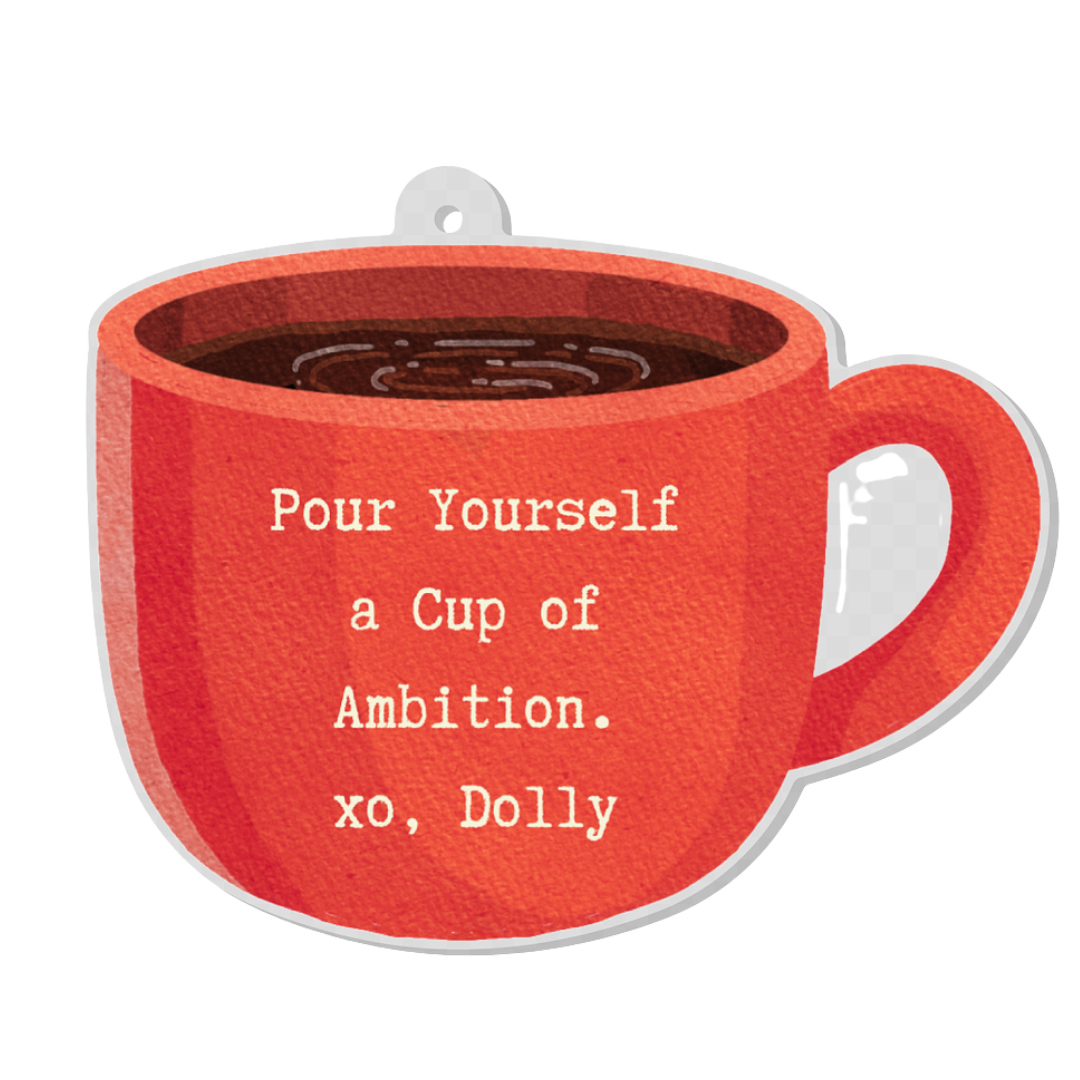 3.5 inch acrylic ornament. 