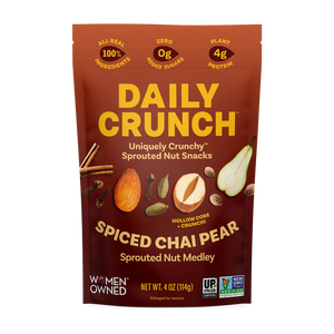 4 oz Daily Crunch Sprouted nut medley with chai Snack Mix.