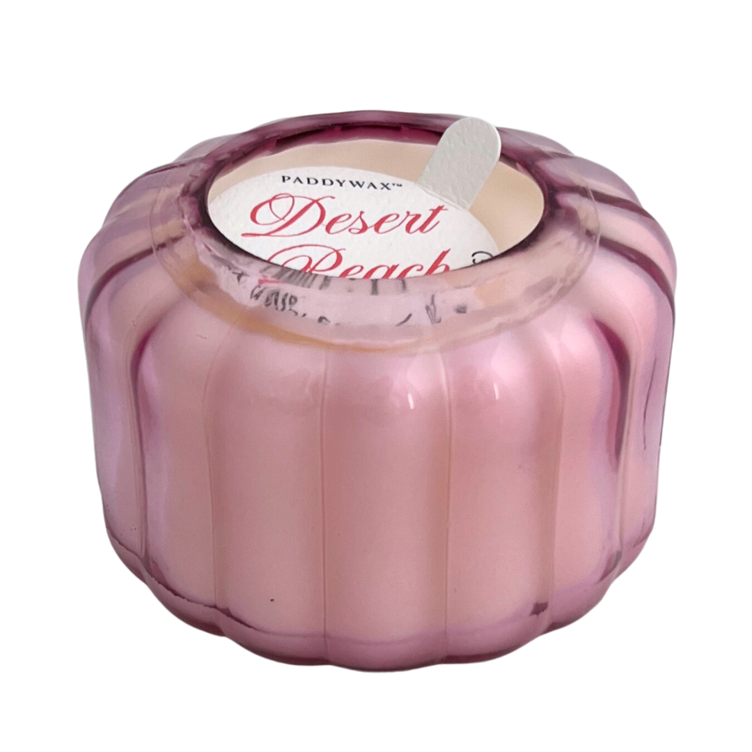 4.5 oz soy wax candle scented in dessert peach.