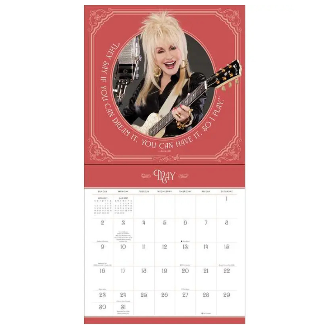 Wall calendar featuring full color photos of Dolly.  