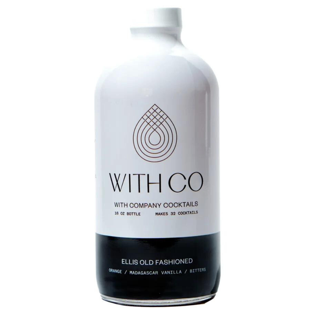 Ellis Old Fashioned WithCo Cocktail Mixer in glass bottle with resealable cap, makes 32 drinks. 