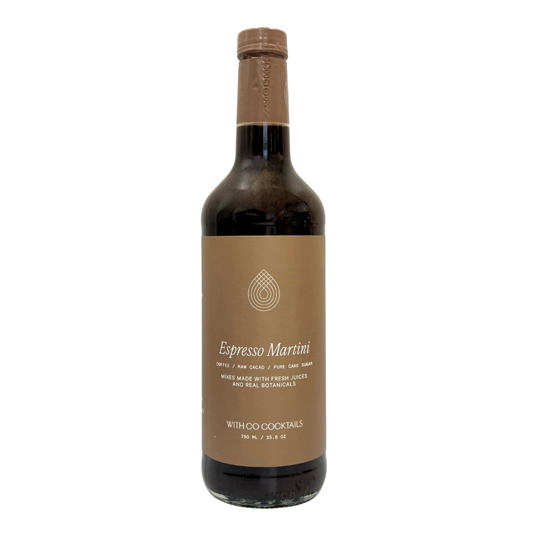Espresso Martini Cocktail Drink Mixer, in glass bottle with resealable cap, make 13 drinks. 