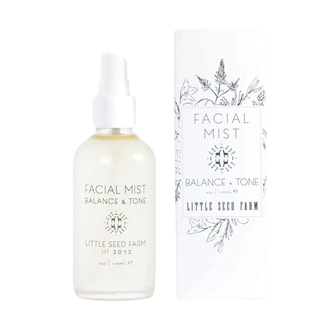 4 oz Facial Mist to Balance and Tone skin in glass bottle with spray top. 