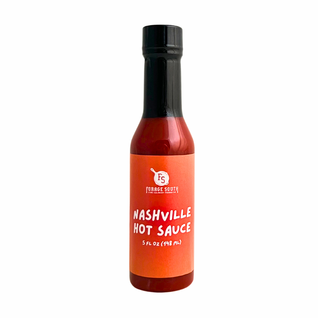 5 fl oz hot sauce in glass bottle. 