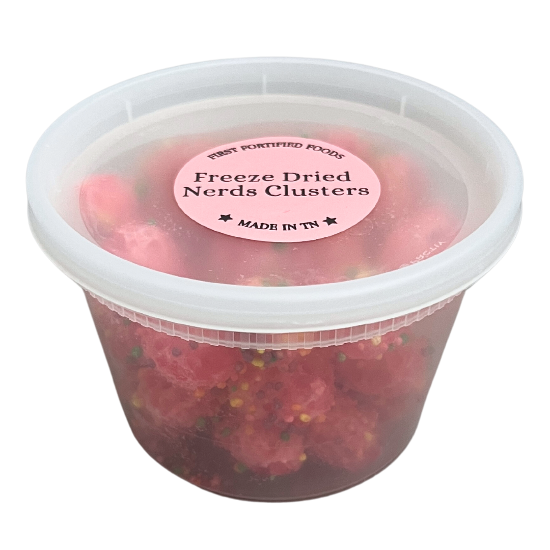 Freeze dried nerds clusters. 