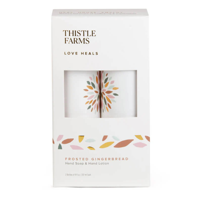 Hand Care Duo Set with Liquid Hand Soap and Moisturizing Lotion in Frosted Gingerbread.