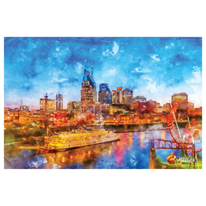 11 x 14 art print of the general jackson riverboat in nashville