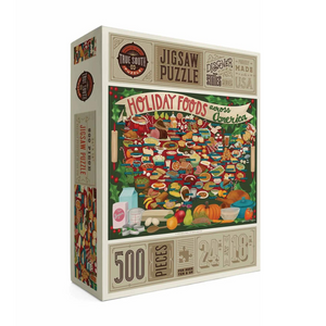 500 piece puzzle of Holiday Foods Across America
