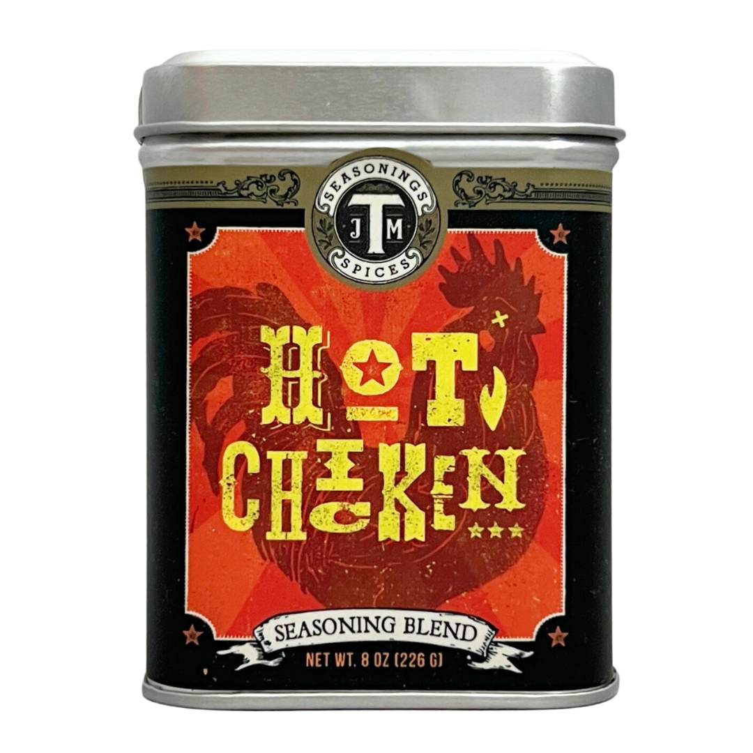 8 oz seasoning blend of hot chicken in tin. 