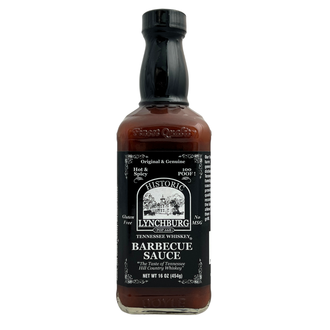 16 oz Glass bottle of bbq sauce.