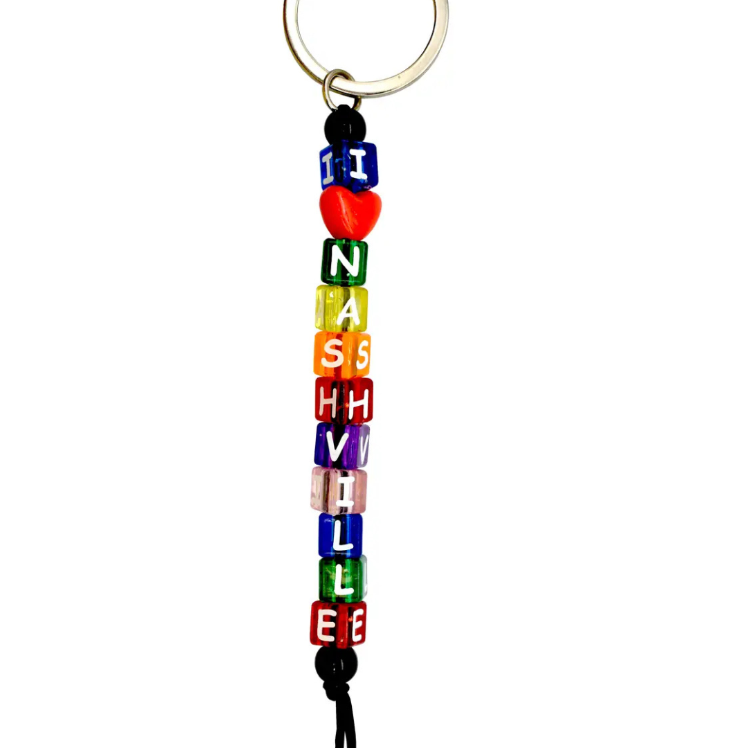 I love Nashville Rainbow Keychain