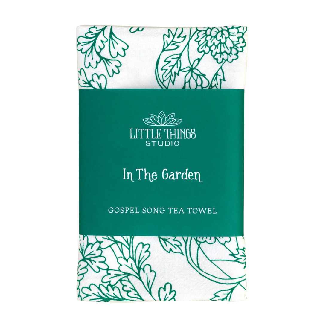 In the Garden Gospel Song Tea Towel