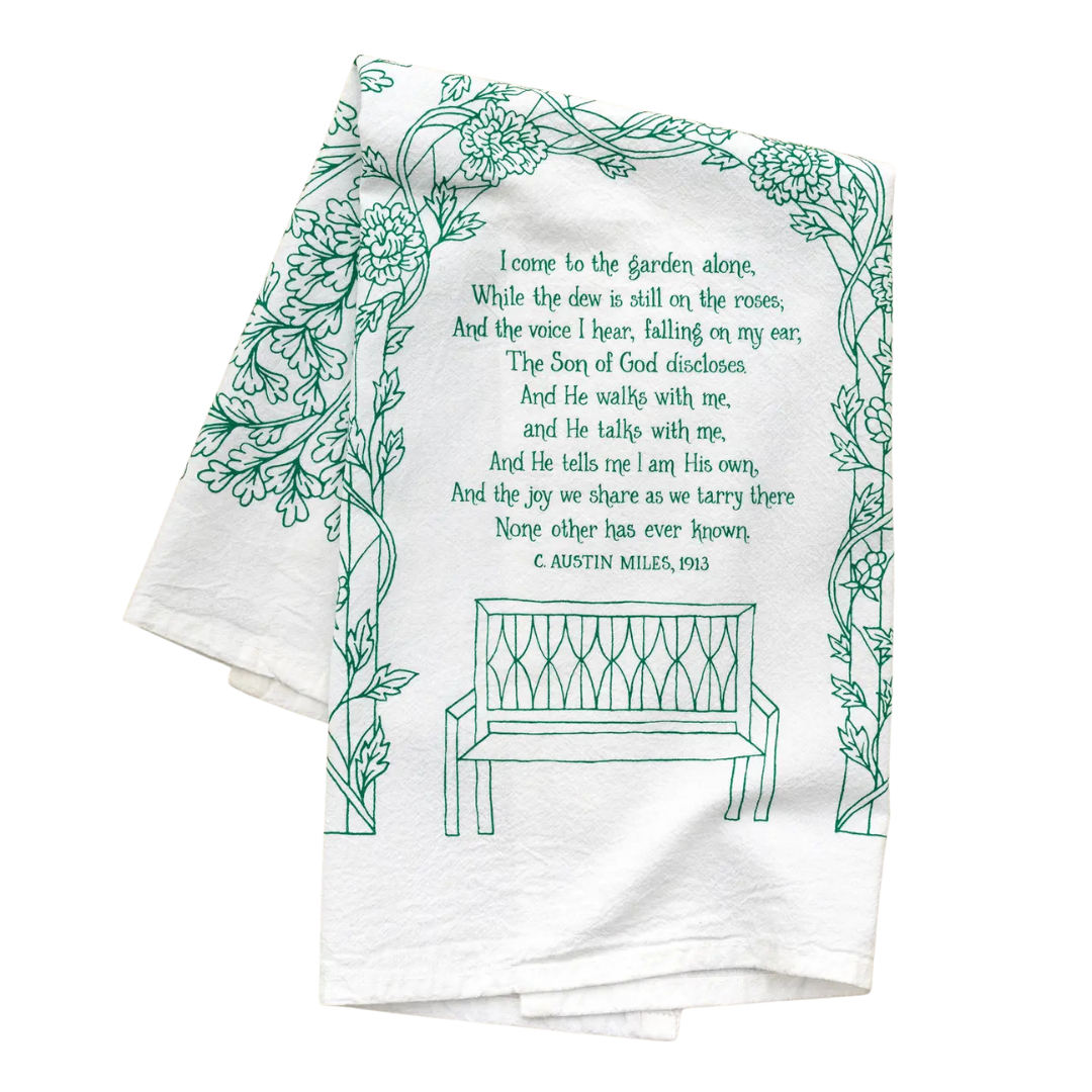 In the Garden Gospel Song Tea Towel