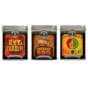 3-pack of seasonings. Hot Chicken, Bourbon BBQ, and Chili Lime.