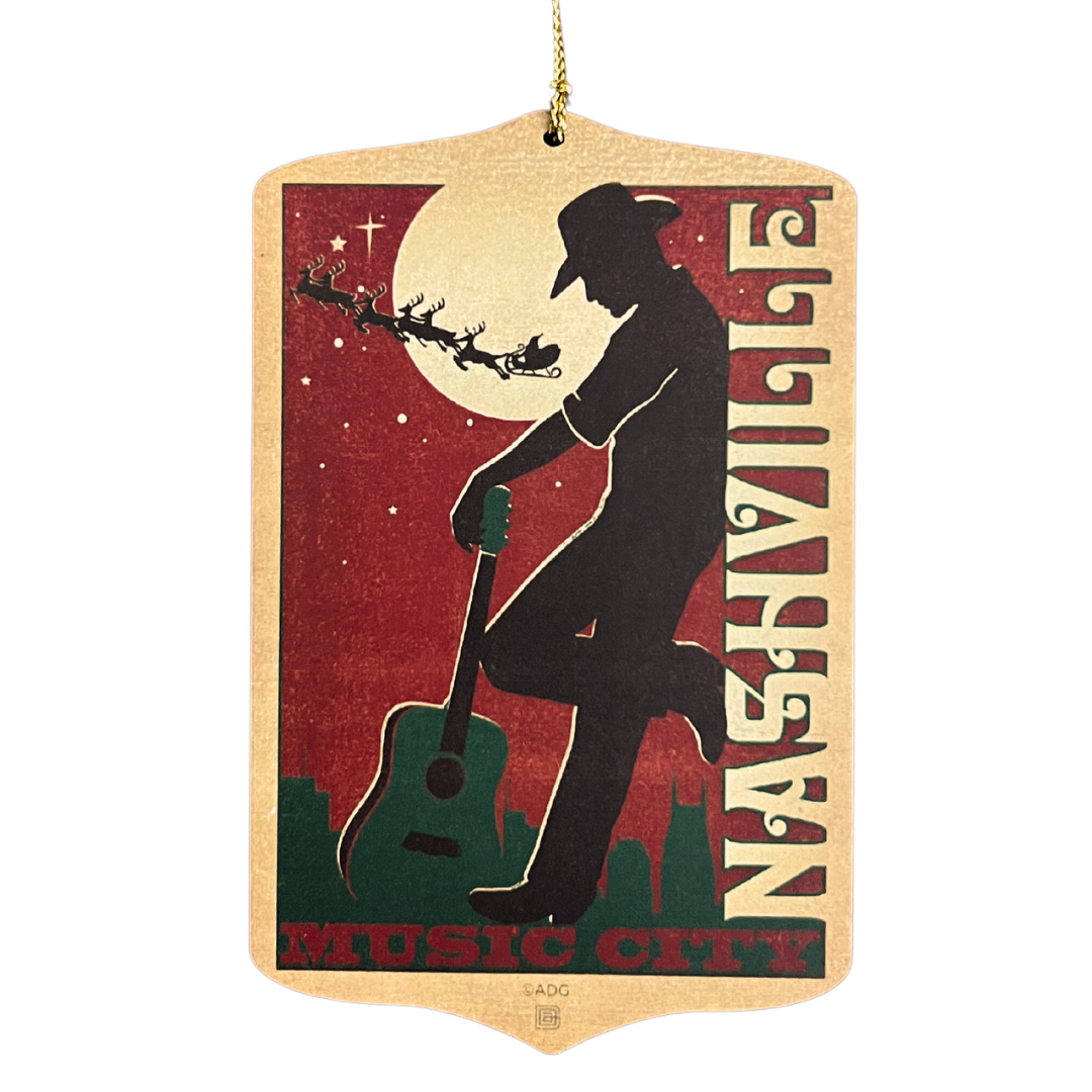 Leaning Cowboy wood Ornament