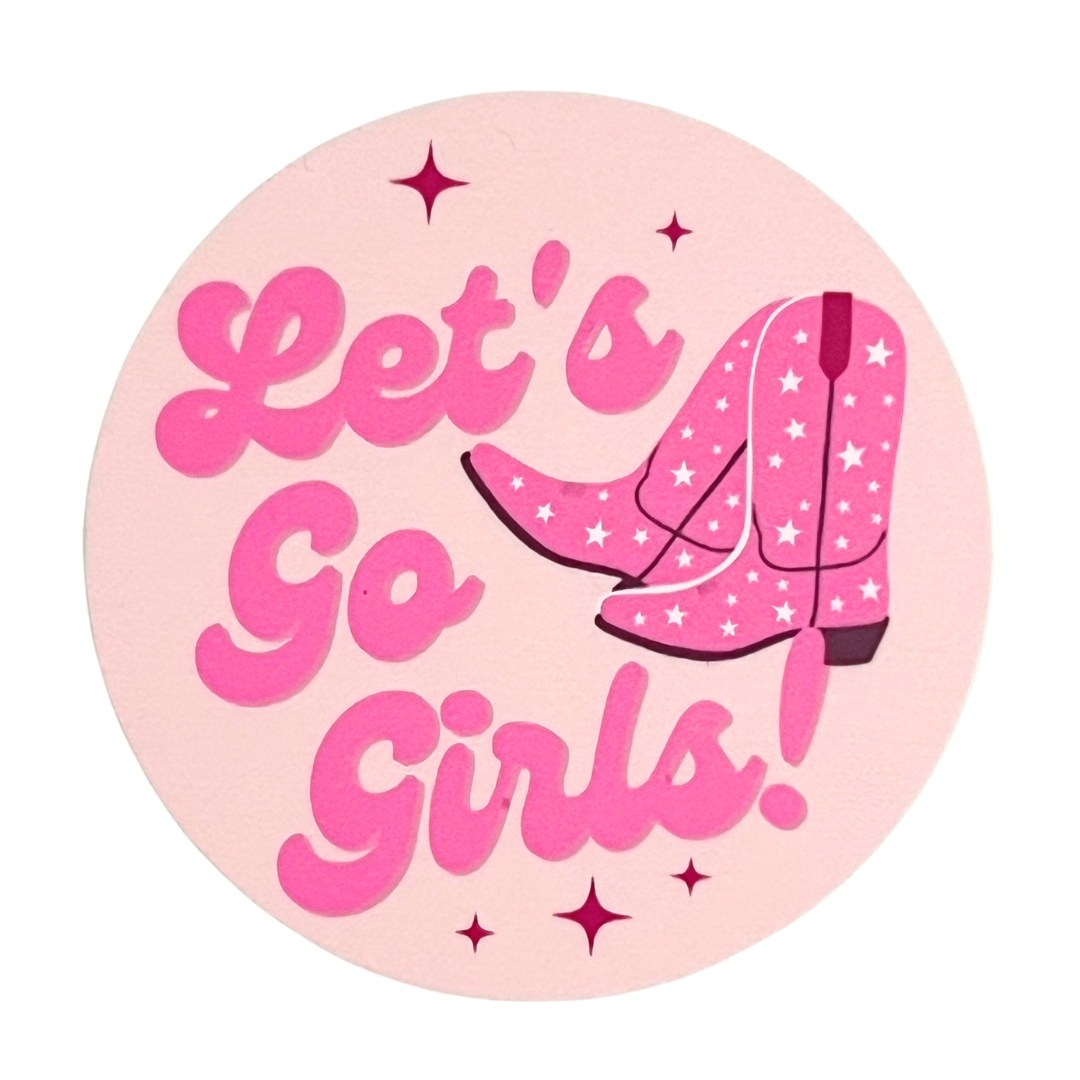 3" pink vinyl sticker