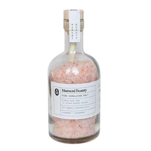 Mameni Beauty Lavender and Cedarwood Pink Himalayan Salt Soak