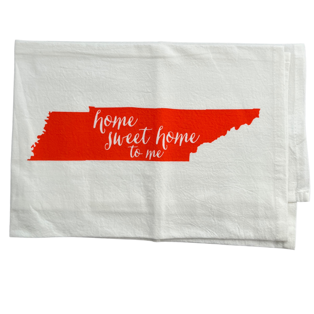 Home Sweet Home Orange Tennessee Towel