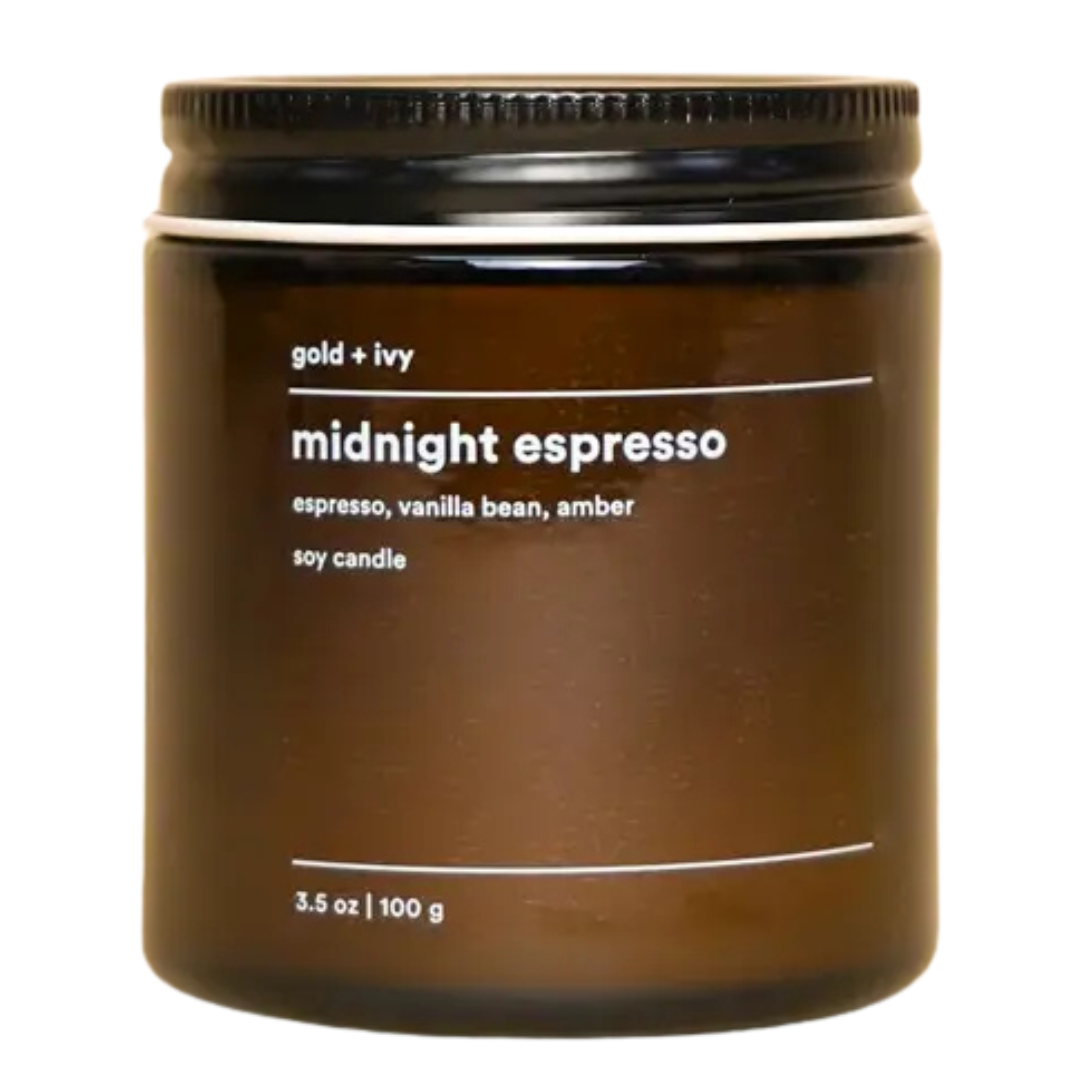 3.5 oz soy wax Midnight Espresso Mini Candle 