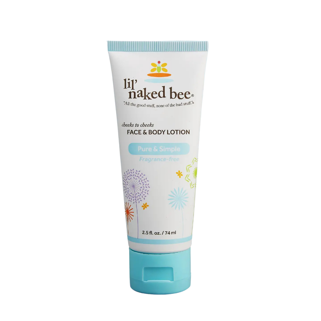 2.5 oz of all natural, baby lotion. Made in Tennessee.