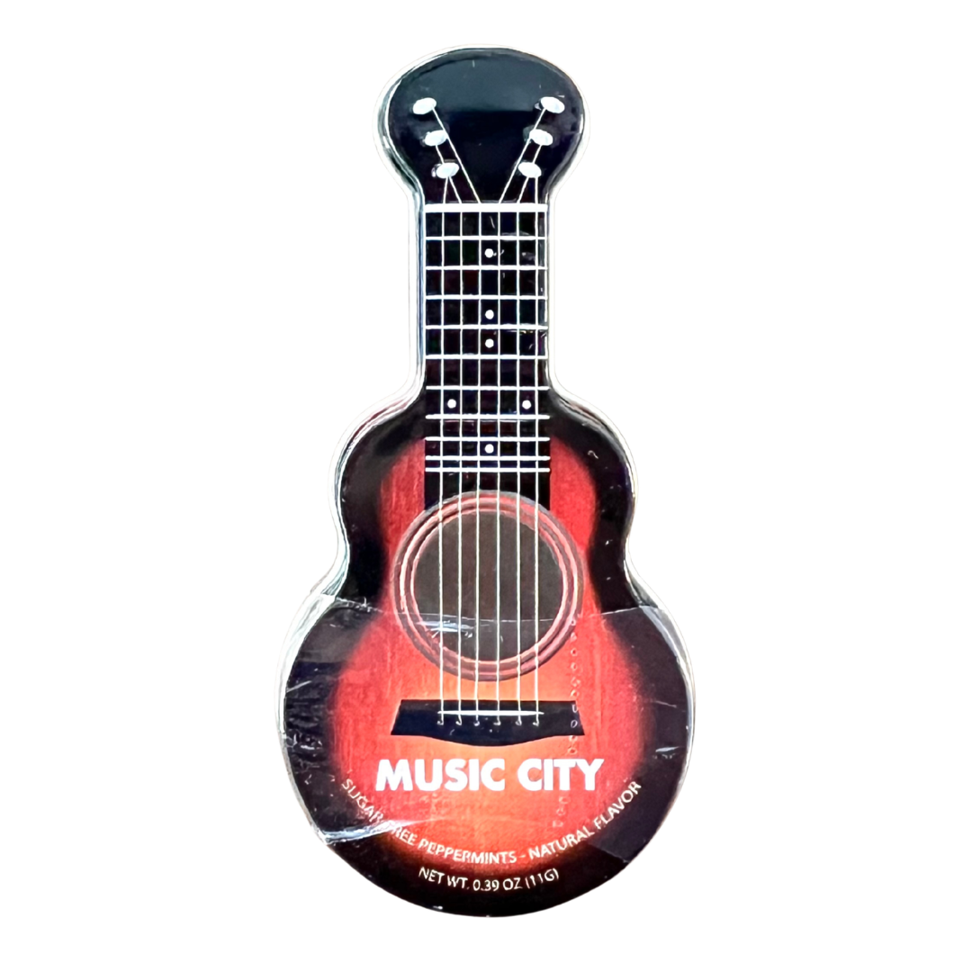 0.39 oz Mints in Guitar Tin: Music City