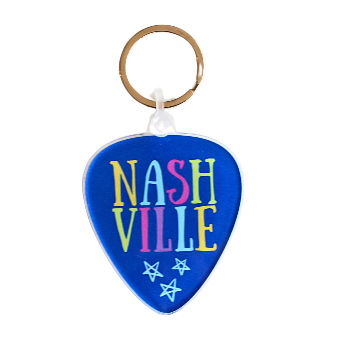 Nashville Blue Enamel Keychain