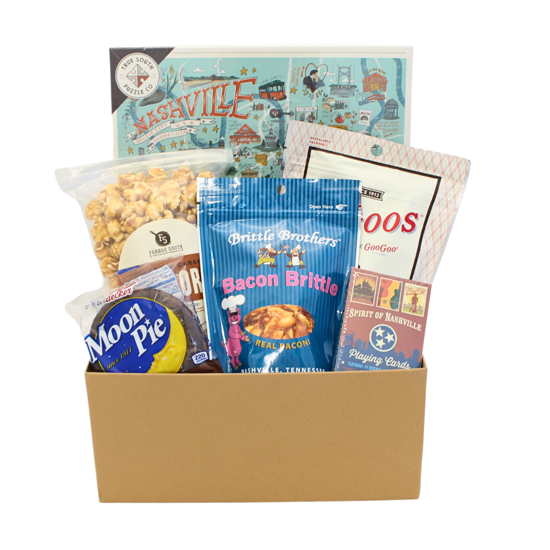 Nashville Game Night Gift Box | Puzzle & Local Treats Set - Made in TN