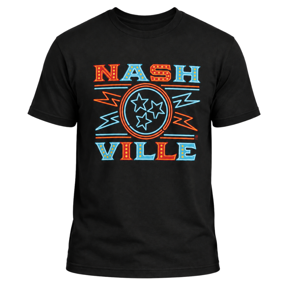 Nashville Headliner Electric Tristar Black Shirt