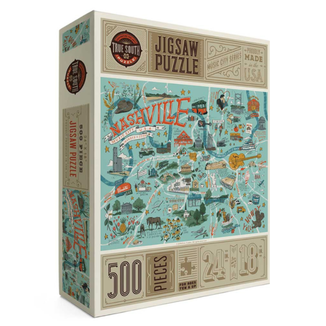 Nashville City Map Puzzle, image size:1080x1080