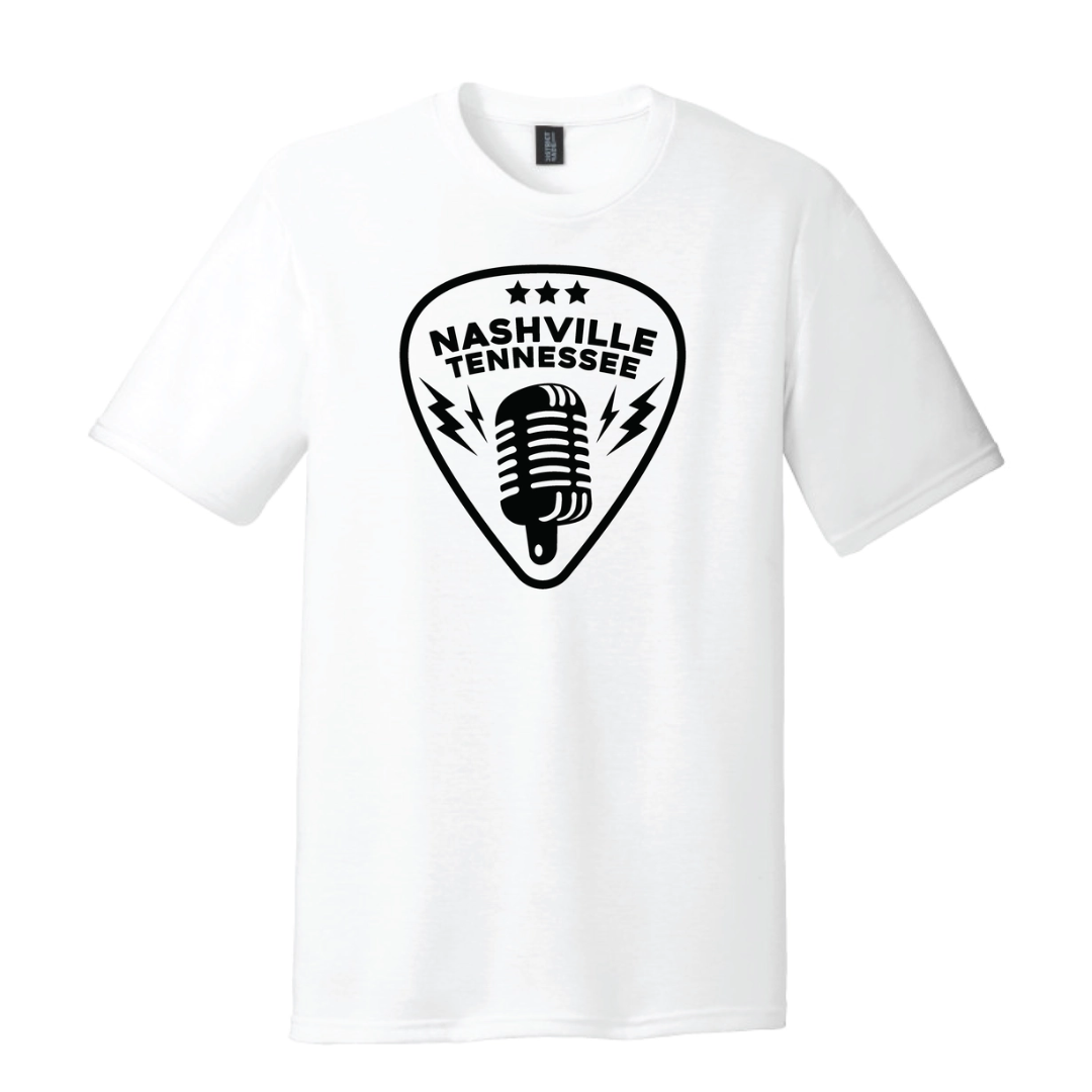 Nashville Tennessee shirt with a retro microphone. 