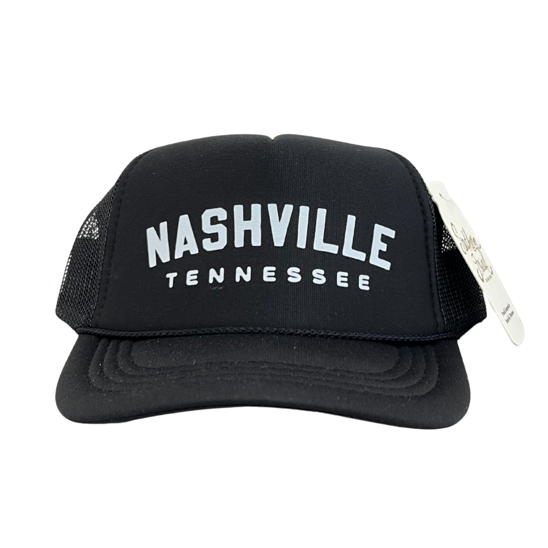 Youth trucker hat. Black foamy front with mesh sides. 