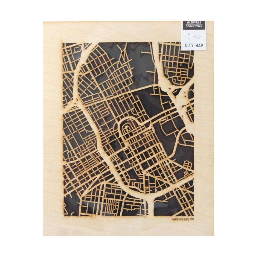 Wood Street Cutout City Map