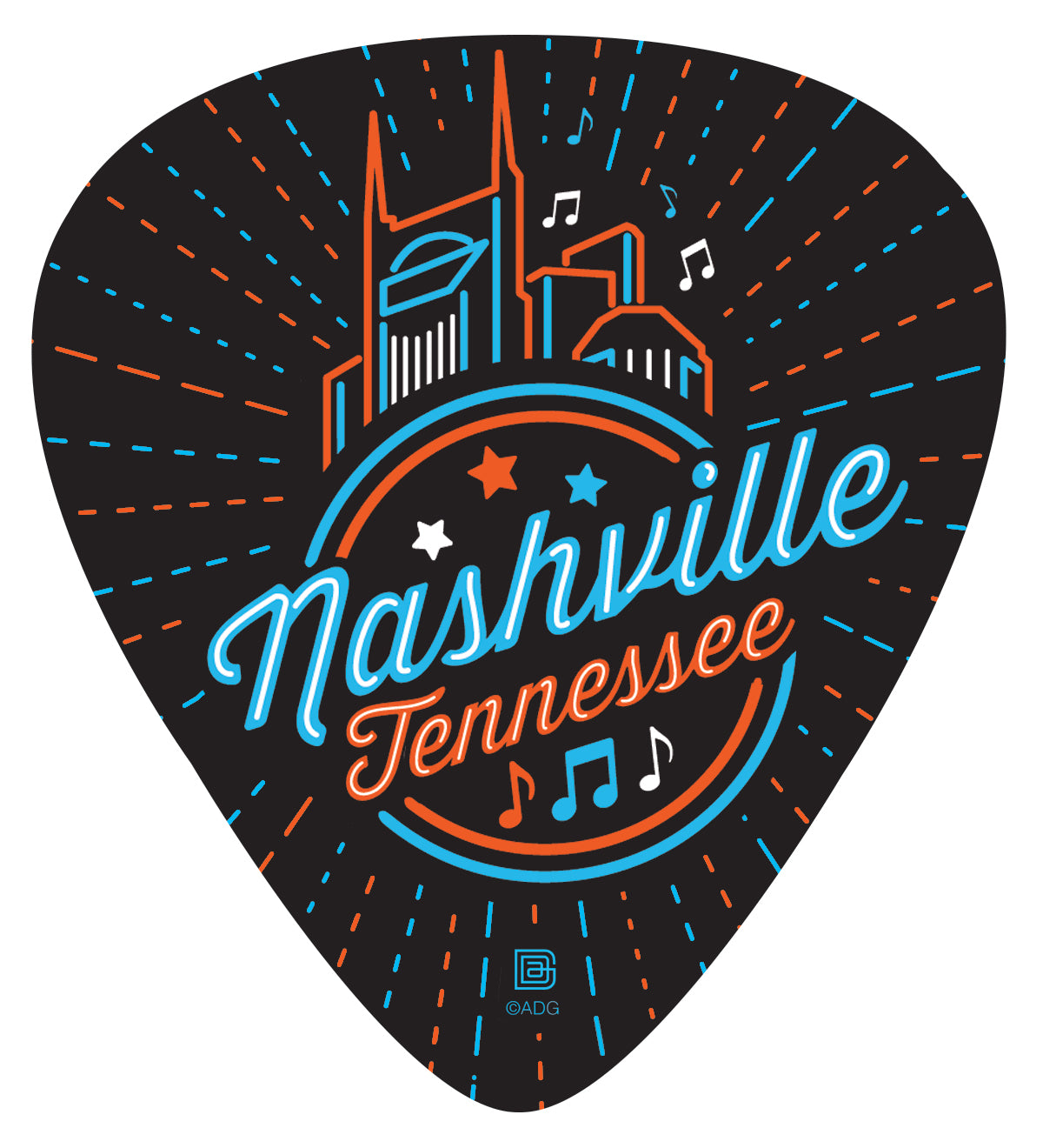 Spirit of Nashville Metal Guitar Pick Magnet