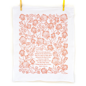 Nothing But the Blood of Jesus Hymn Tea Towel